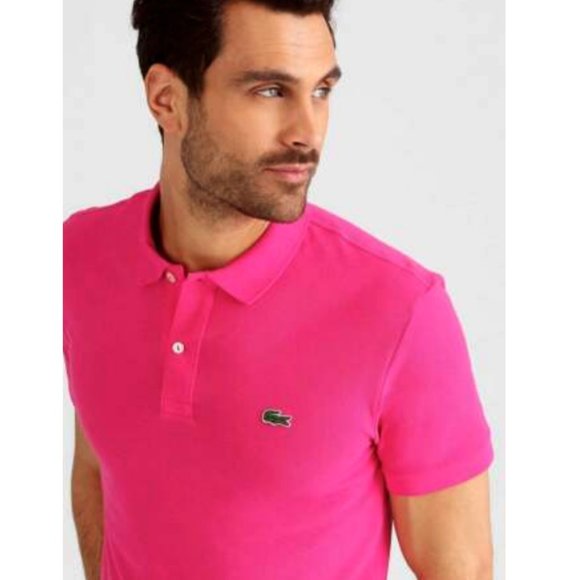 🐊LACOSTE CLASSIC FIT Piqué POLO, Tyrian_NWT - Picture 2 of 6